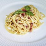 Traditionel spagetti carbonara uden fløde 1:1