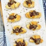 Marcipanhorn med nougat og æbler