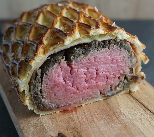 Sous vide beef wellington