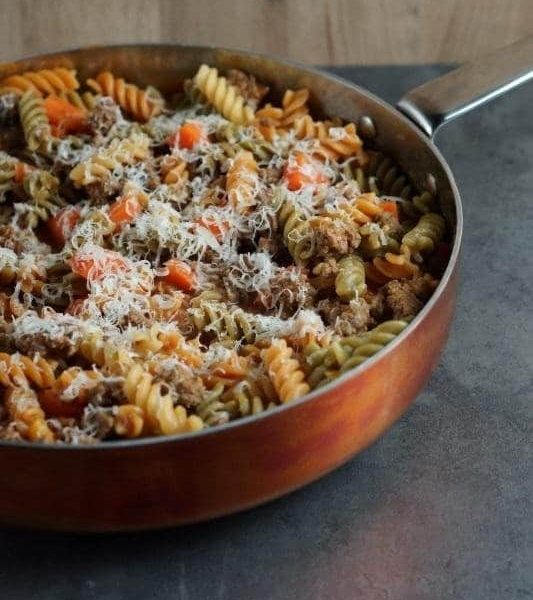 Child-friendly pasta meat sauce