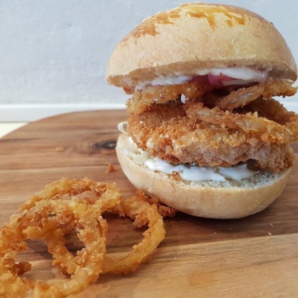 Fried chicken burger