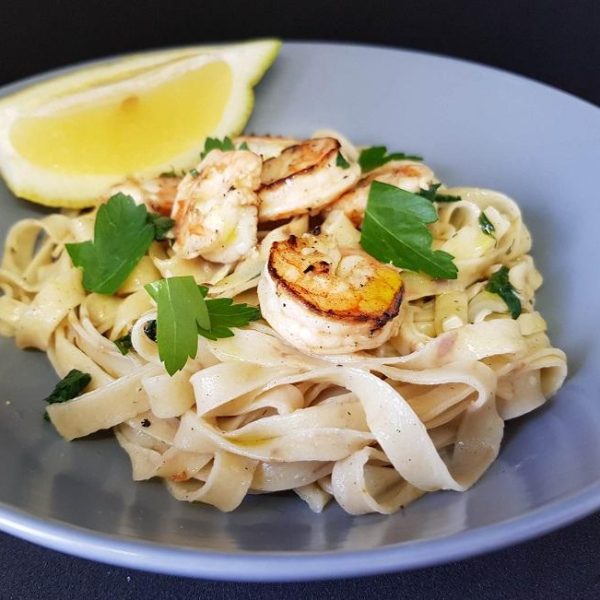 Homemade Pasta with Shrimp