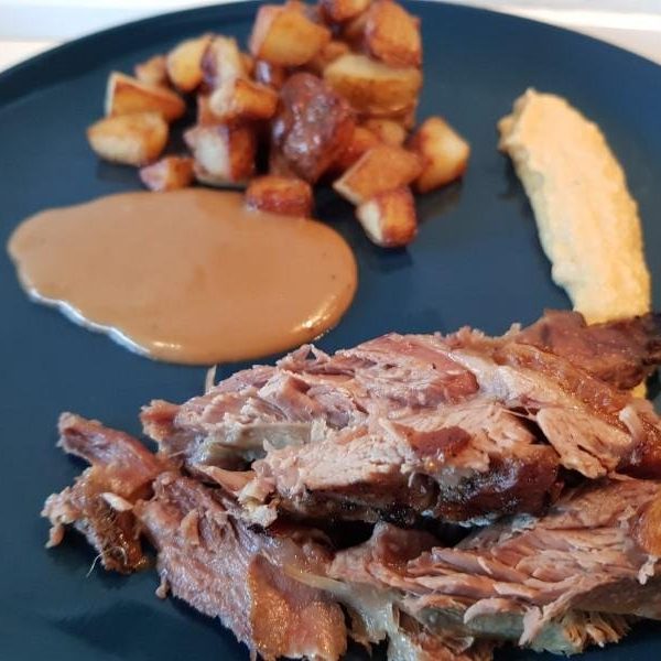 Dry Aged Lamb Shoulder Slow Cooked