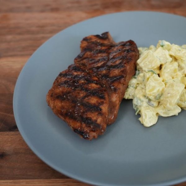 Marinated Neck Chops on the Grill