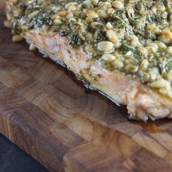 Oven-baked salmon