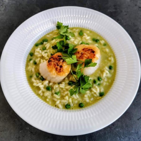 Risotto with Peas and Green Pesto