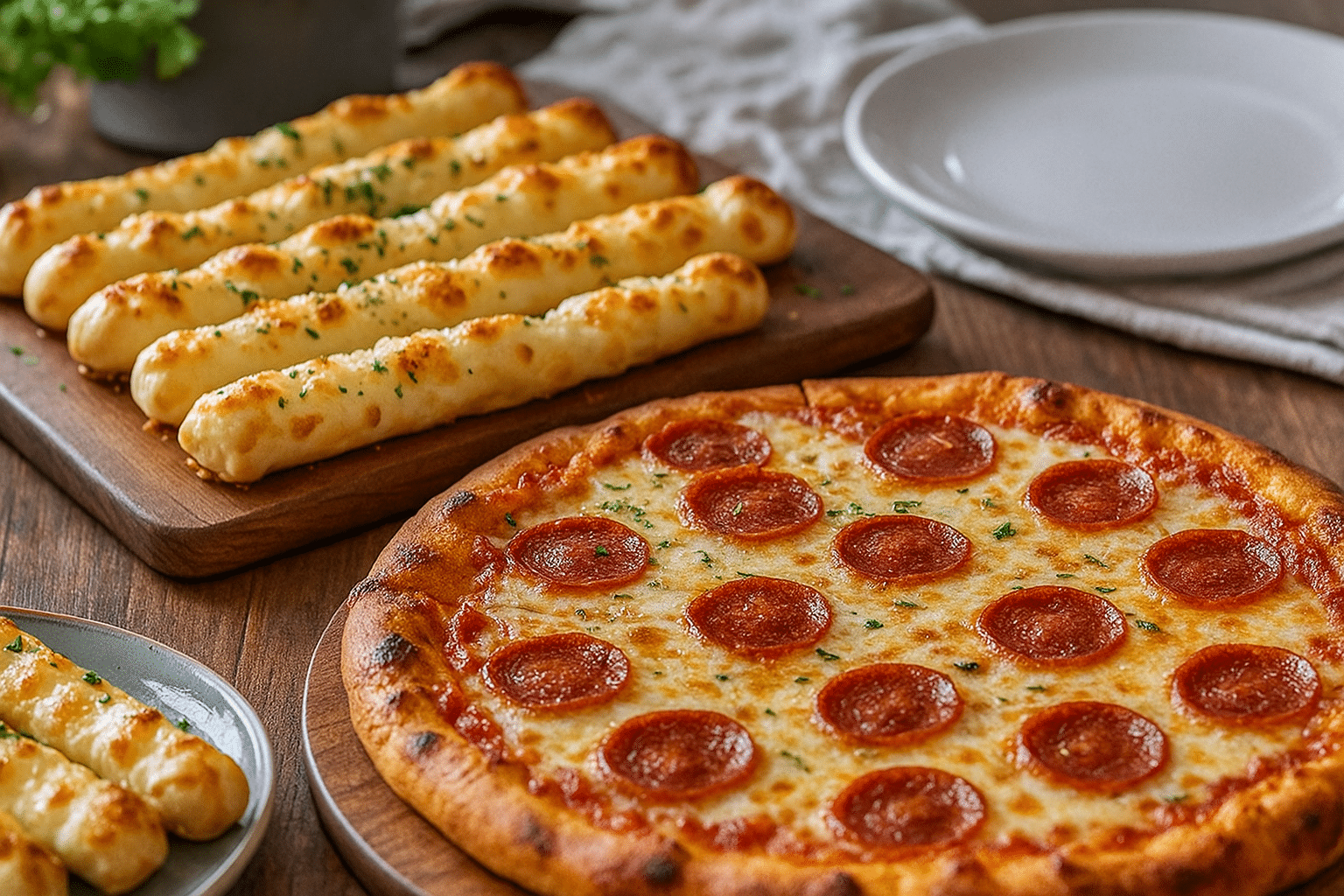 Cheesy Breadsticks Pizza