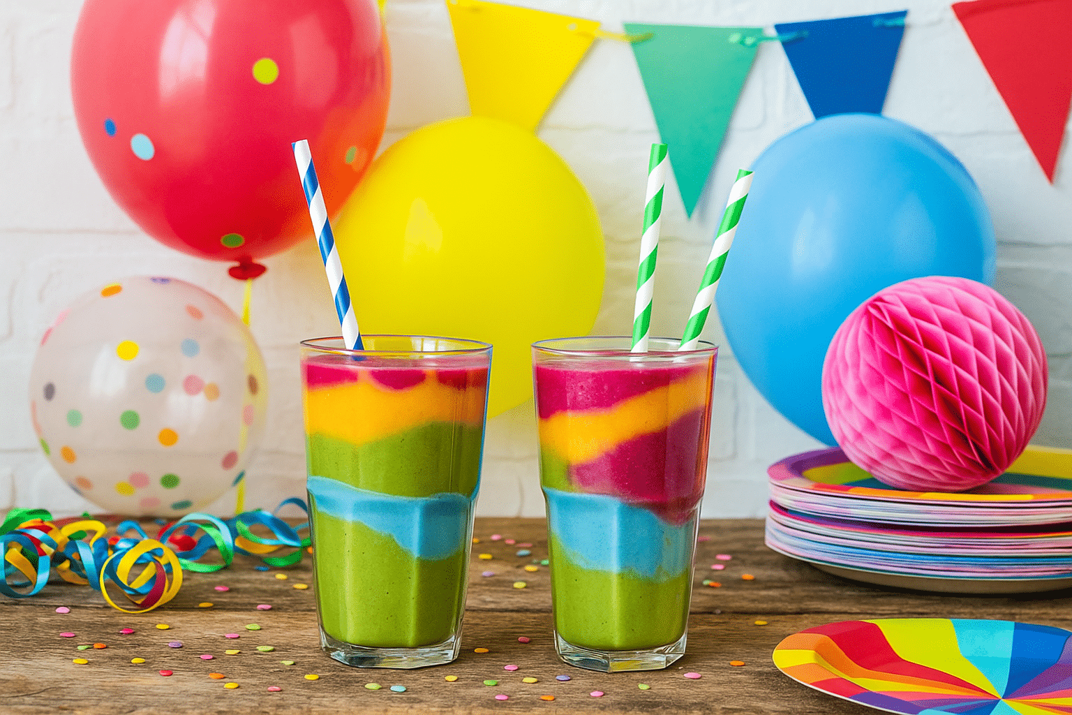 Colorful Party Smoothies