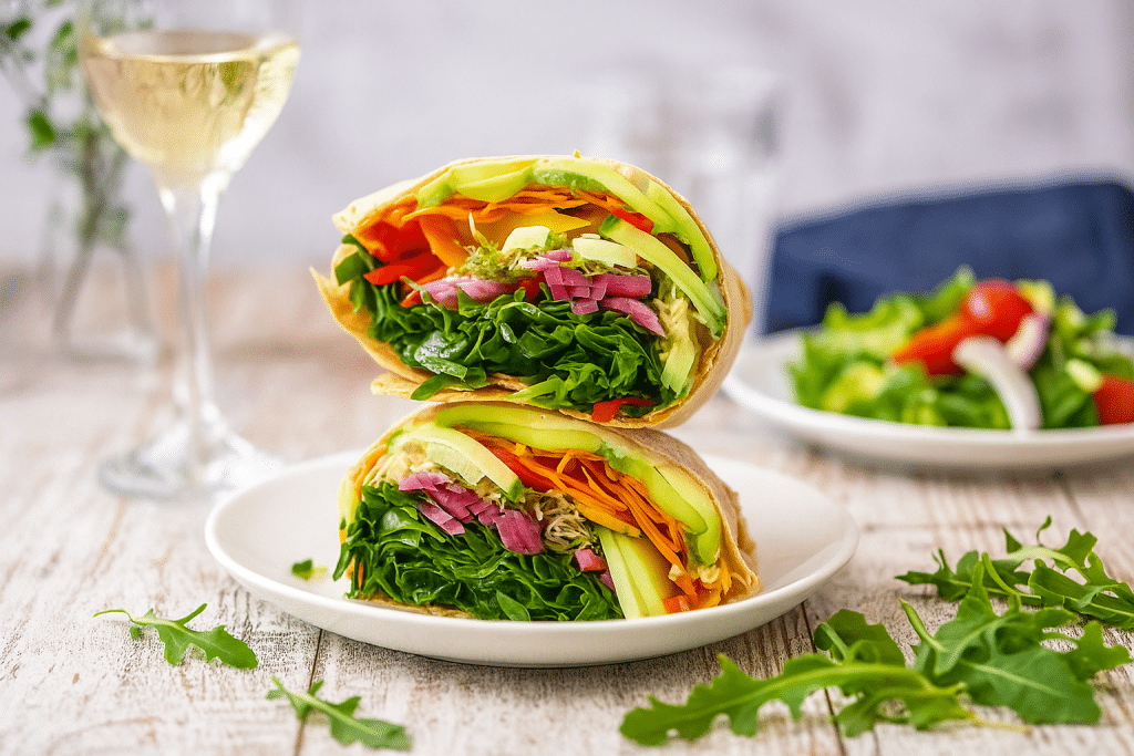 Vegi Wraps with hummus