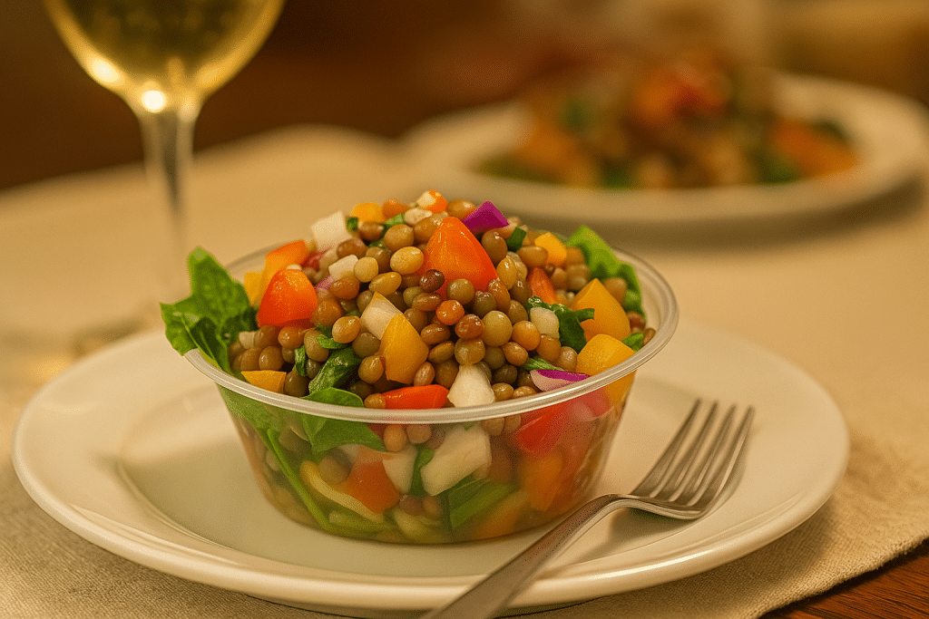 Lentil Cups with vegetables