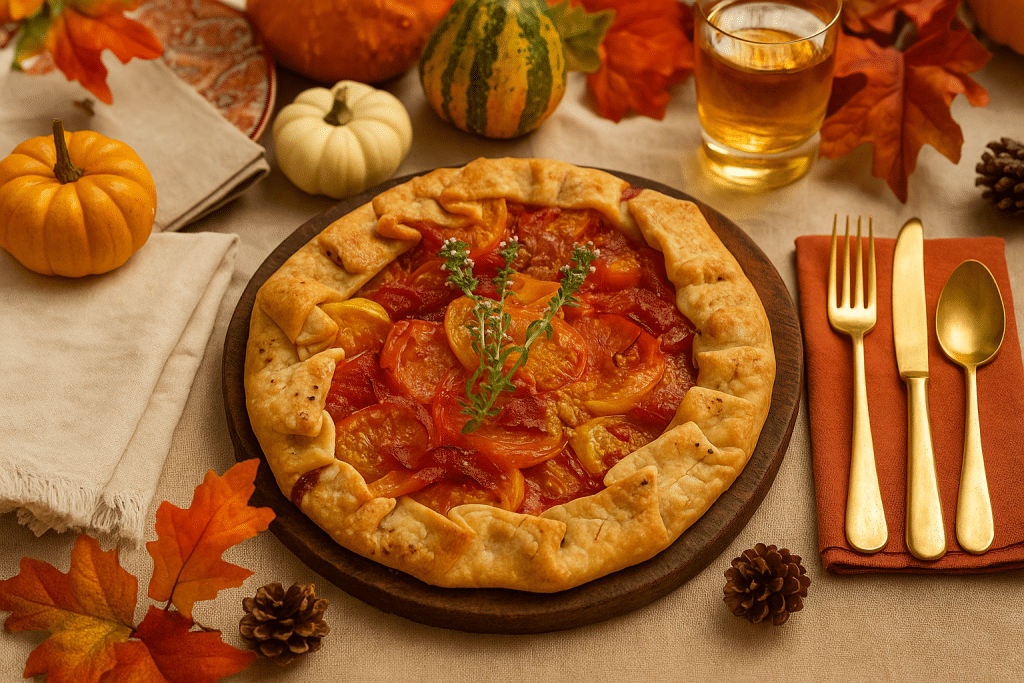 Fall tomato pie pastry