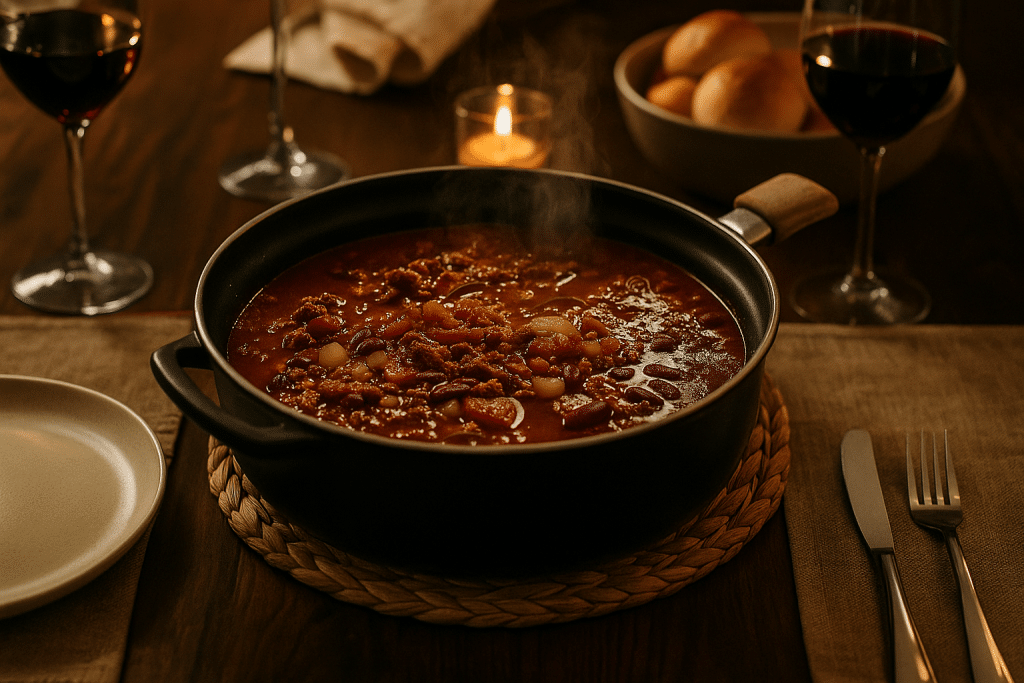Cozy Chili Pot With Ground Beef