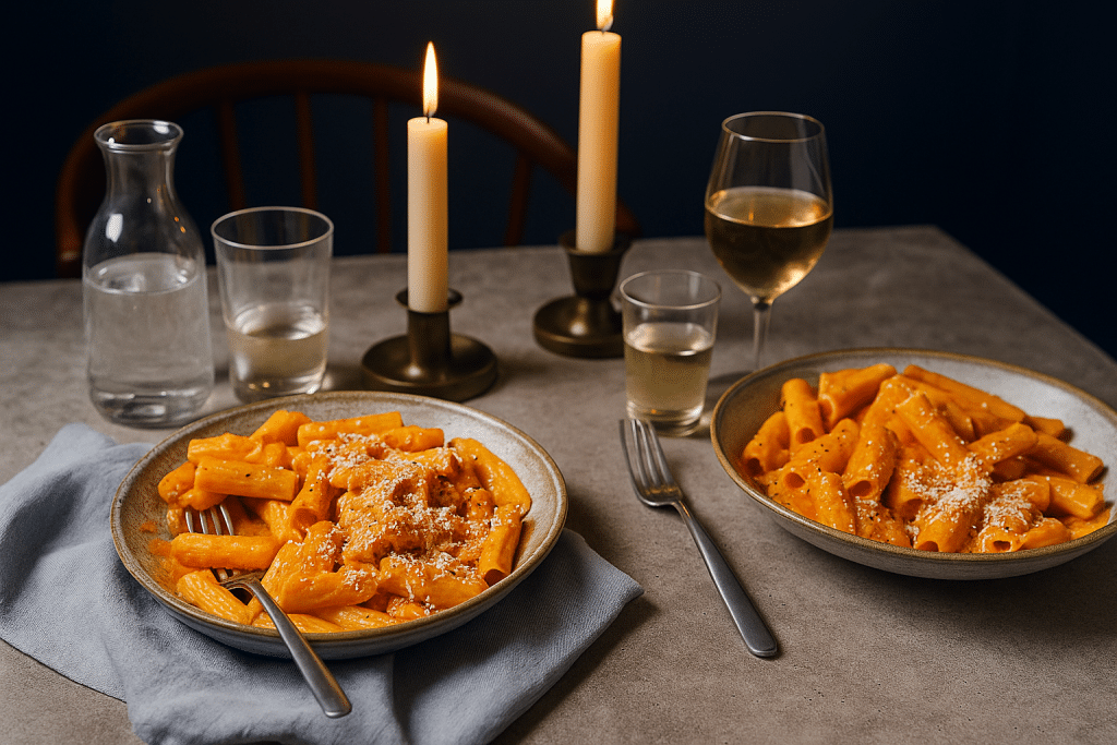 Pasta Dinner Pumpkin Sauce