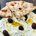 Yogurt dip with garlic and cucumber