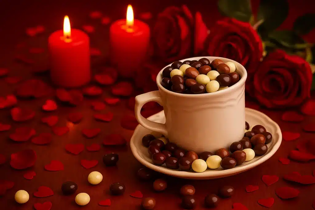Chocolate coveret coffee beans romantic