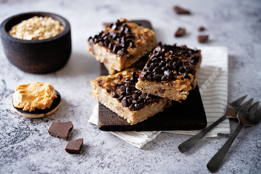 Peanut,Butter,Oats,Banana,Sweet,Healthy,Bar.,Toning.,Selective,Focus