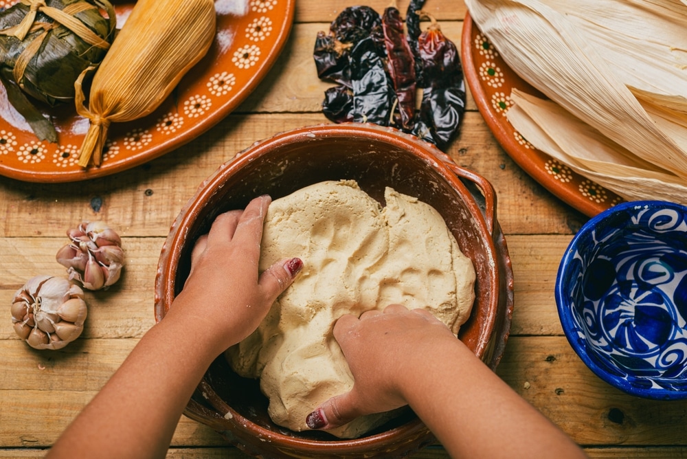 Masa,,Corn,Dough,To,Prepare,Tamales.,Typical,Mexican