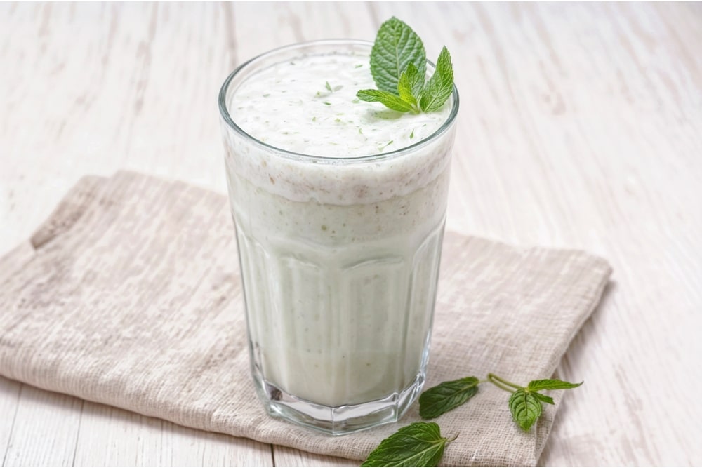 A,Glass,Of,Turkish,Traditional,Drink,,Ayran,,Kefir,,Or,Buttermilk