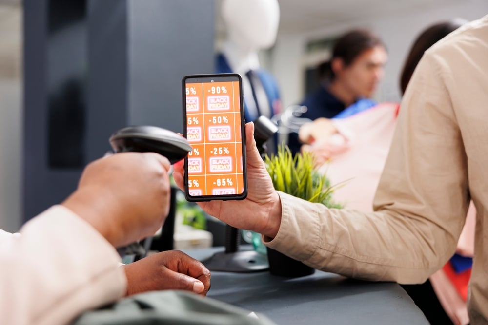 Digital,Coupon,Marketing.,Customer,Using,Mobile,Discount,Code,While,Shopping