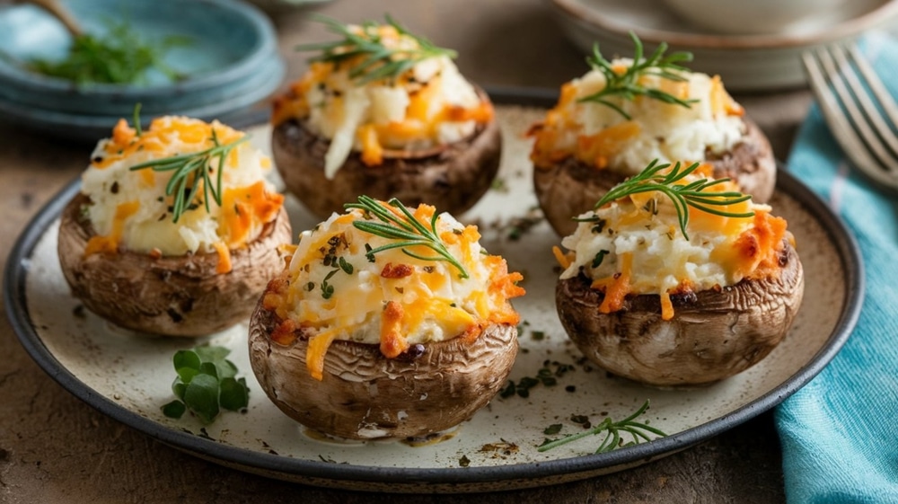 Stuffed,Mushrooms:,Button,Mushrooms,Filled,With,A,Savory,Blend,Of