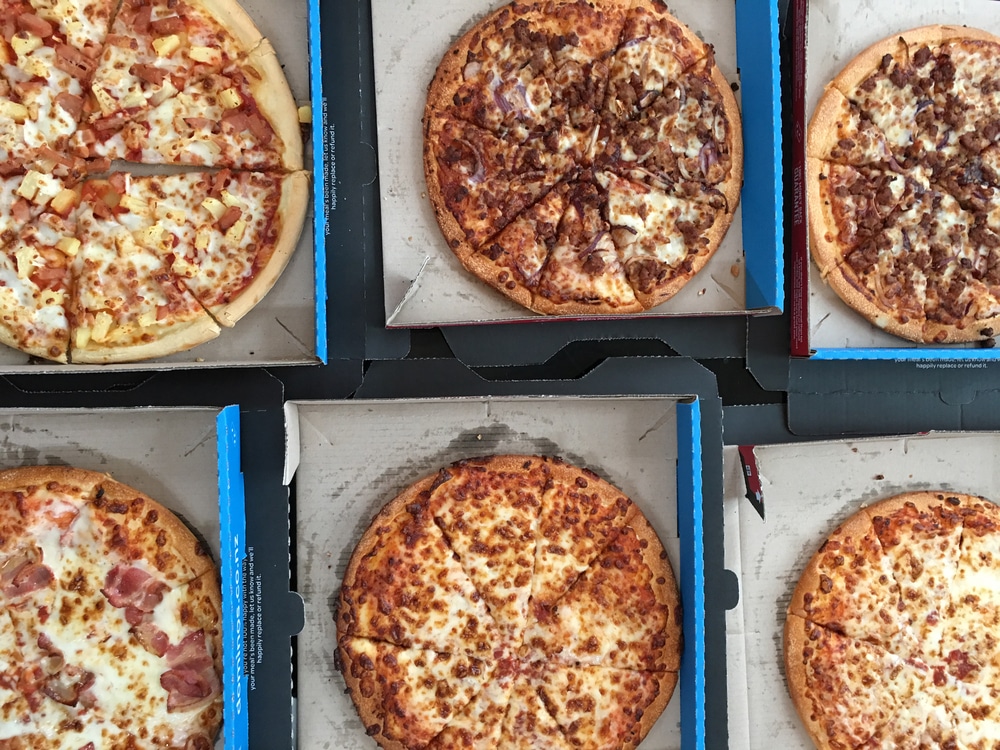 Auckland,-,July,01,2017:,Selection,Of,Domino's,Pizza,On