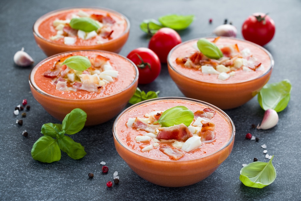 Salmorejo,,A,Gazpacho-style,Dip,Or,Soup,,Puree,Of,Tomato,,Garlic,