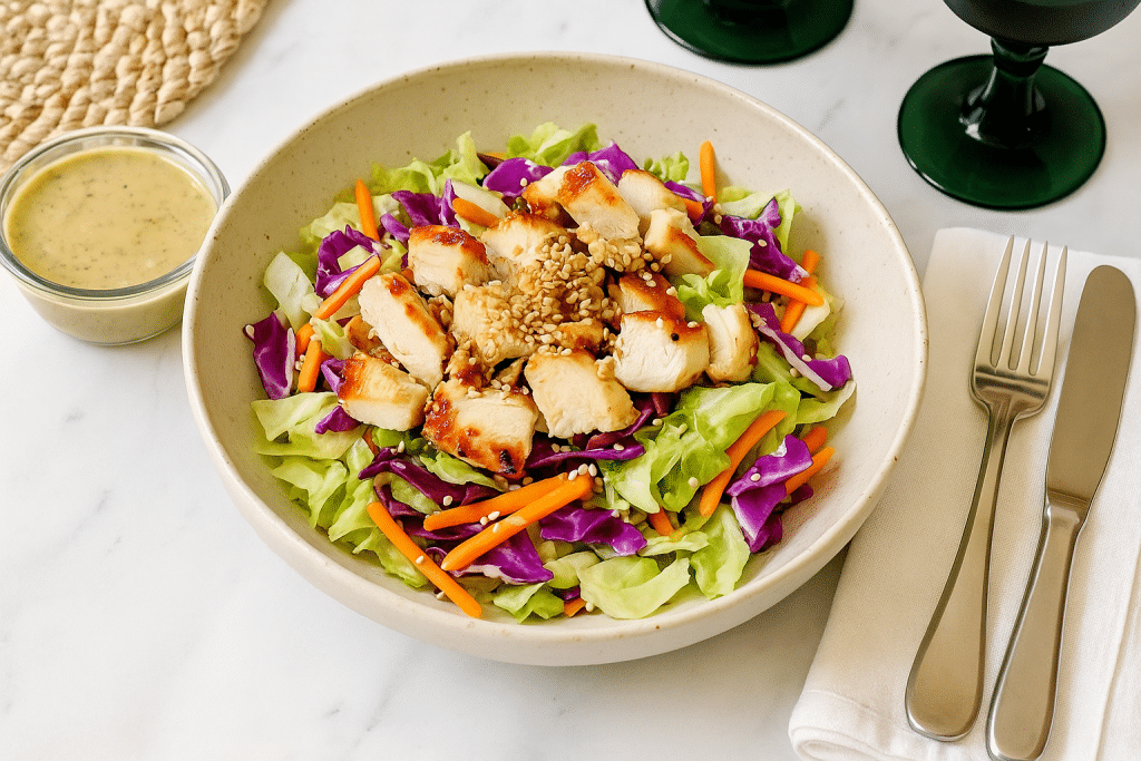 Chicken & Cabbage Bowls with Sesame Dressing