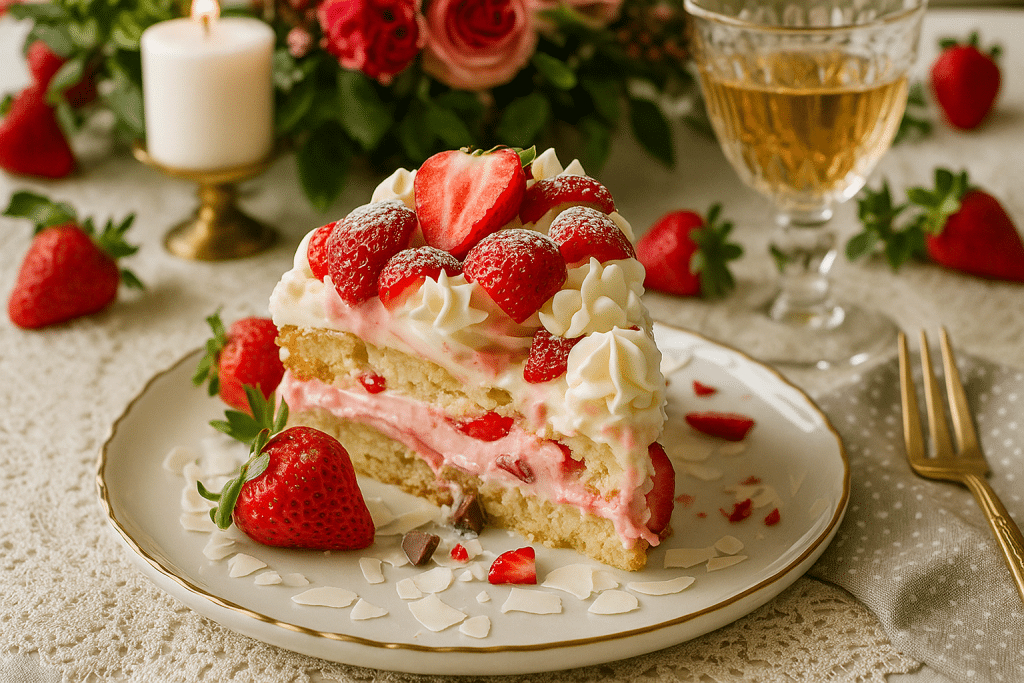 Strawberry Earthquake Cake
