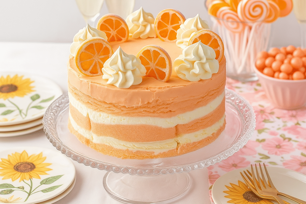 Orange Ice Cream Cake