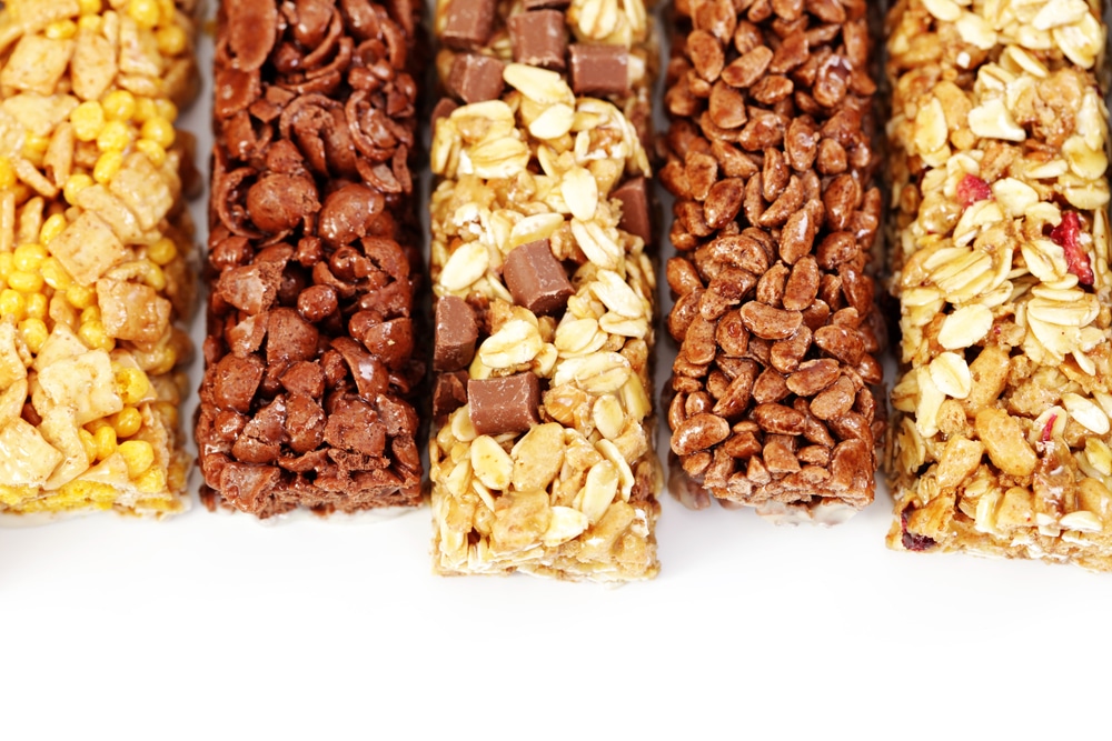 Granola,Bars,On,White,Background,-,Diet,And,Breakfast