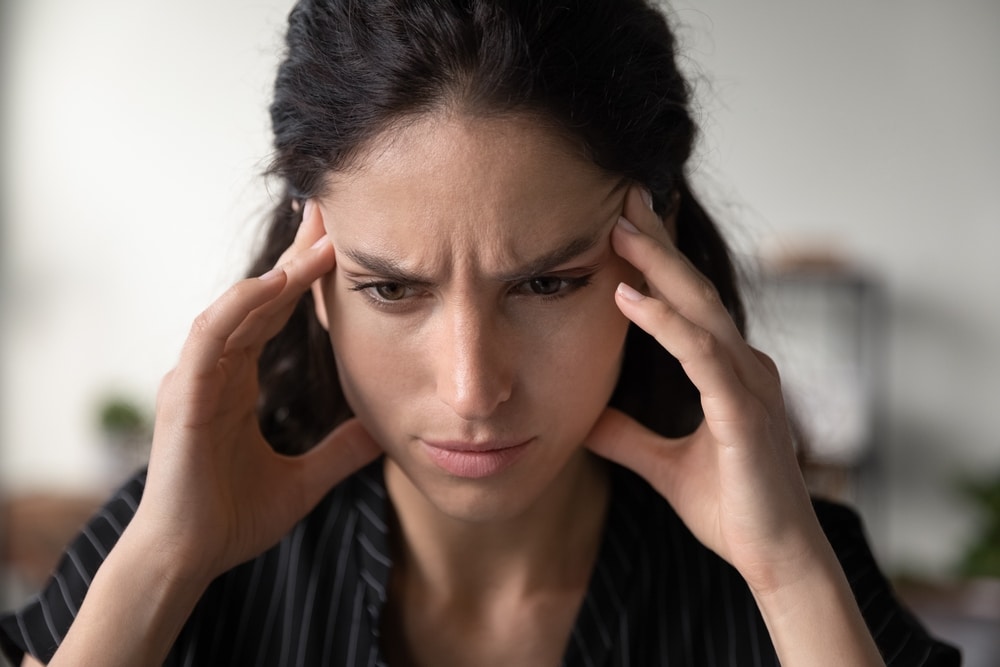 Stressed,Focused,Woman,Thinking,Hard,,Trying,To,Remember,Important,Event,