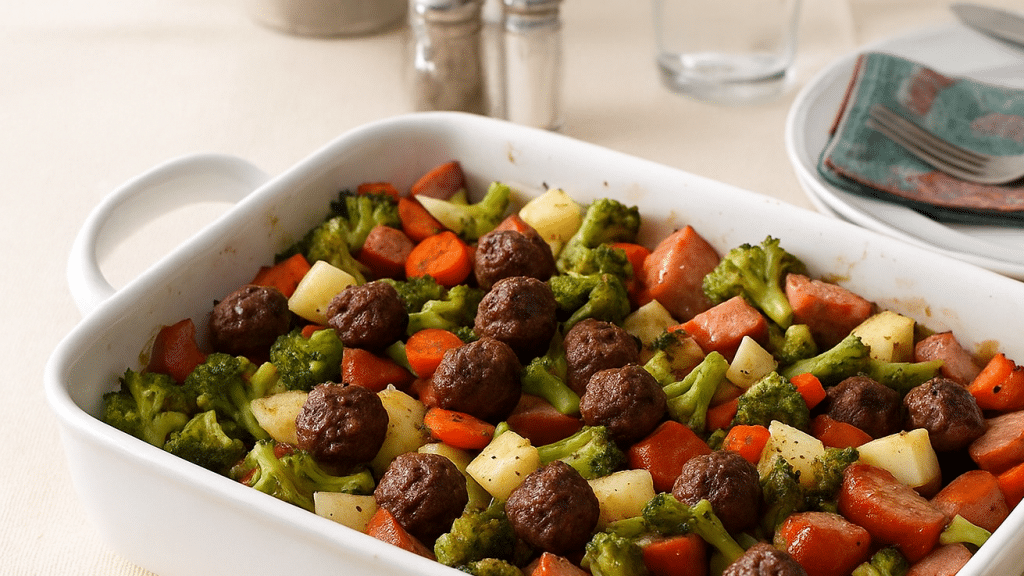 meatball casserole vegetables
