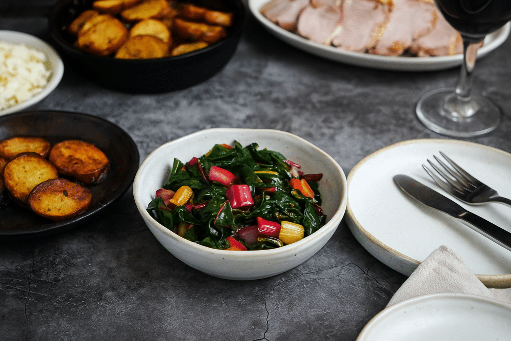 Sautéed Swiss rainbow chard