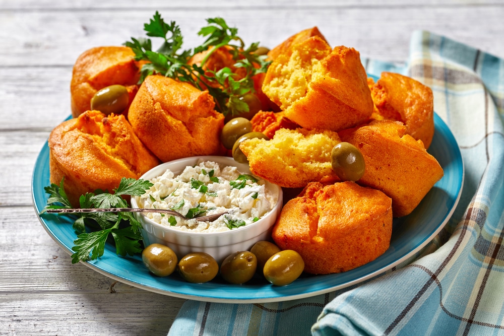 Southern,Cuisine:,Gluten-free,Corn,Muffins,Of,Cornmeal,,Yogurt,,And,Eggs