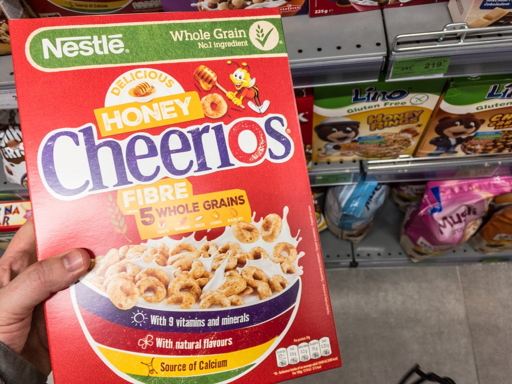 Cereal box, breakfast, cheerio