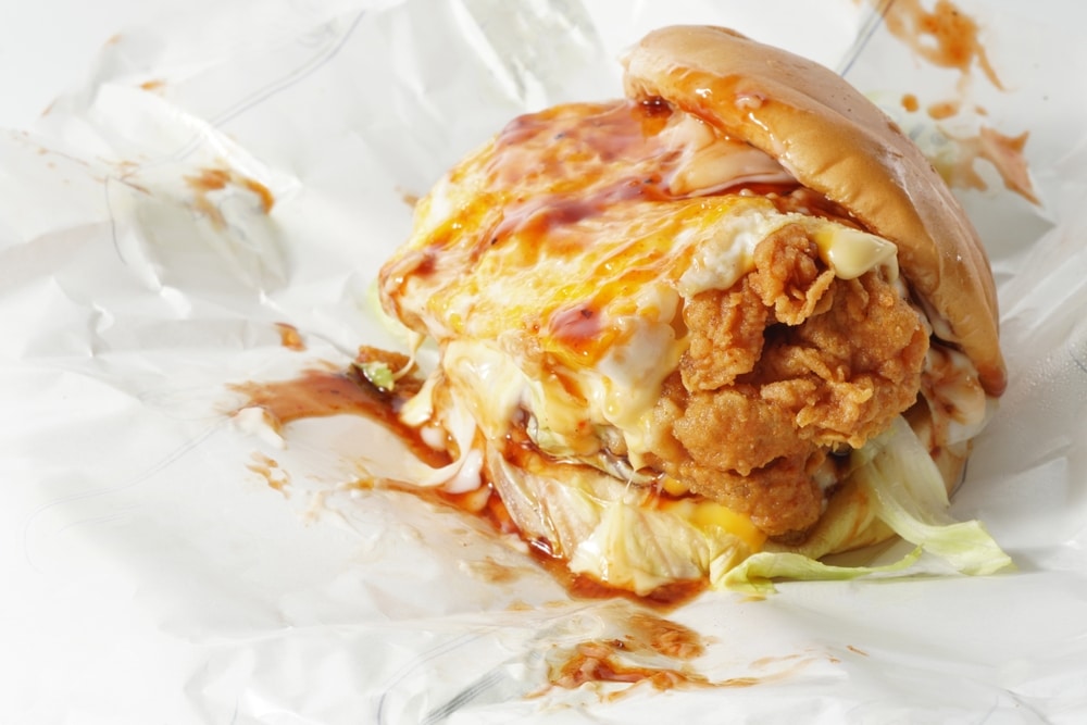 Malaysian,Ramly,Burger,Style,Crispy,Chicken,Burger,With,Fried,Egg