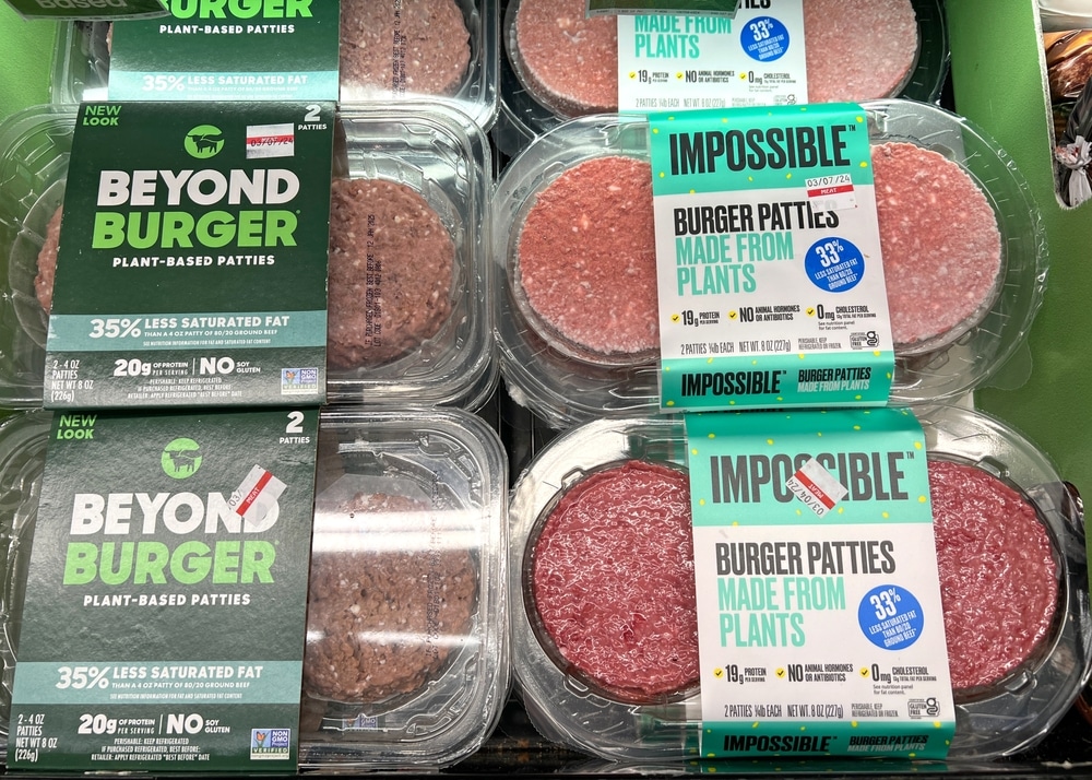 Grocery,Store,Refrigerator,Section,Meat,Vegan,Burger,Plant