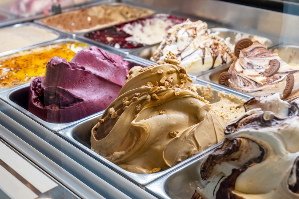Variety,Of,Gourmet,Artisan,Craft,Organic,Gelato,Ice,Cream,Flavors