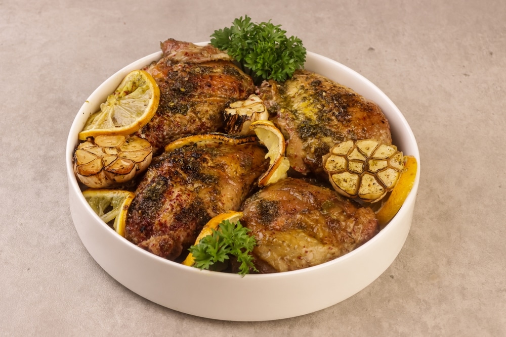 Za'atar,Chicken,Is,Roasted,Chicken,Thighs,With,Za'atar,Spices.