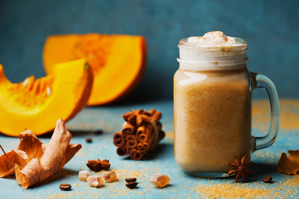 Fresh,Pumpkin,Spiced,Latte,Or,Coffee,In,Cup,Decorated,Cinnamon