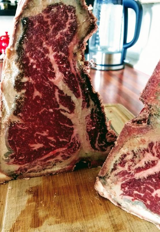 60 days dry-aging of Wagyu shortloin
