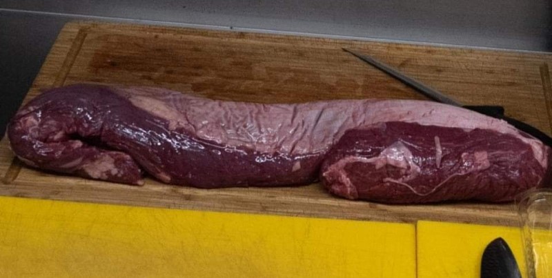 Trimming beef tenderloin