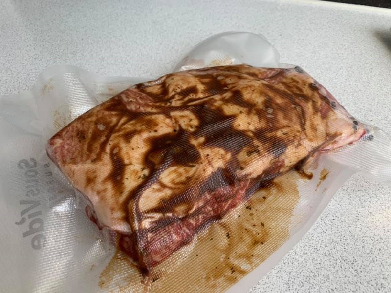 Bao with beef short ribs sous vide