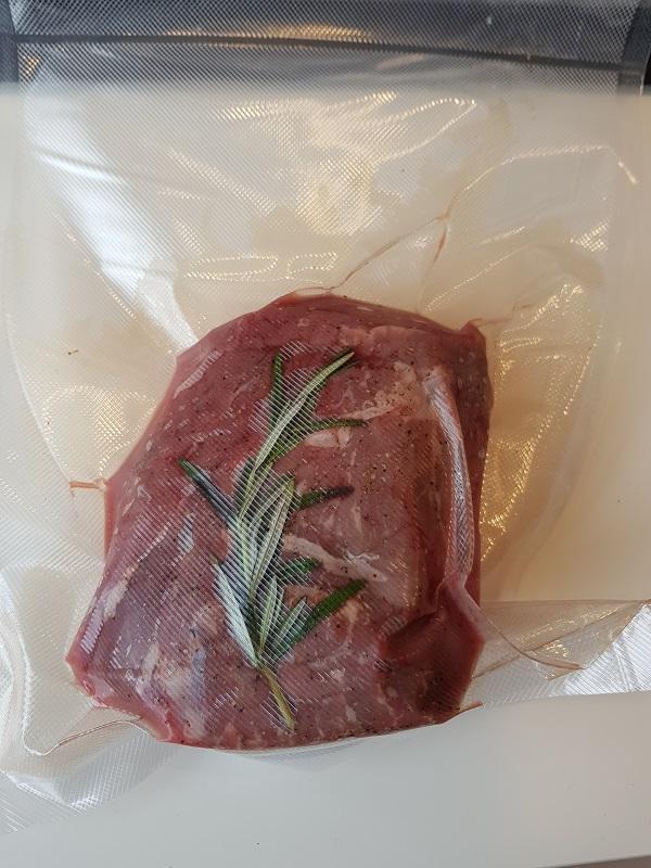 Vacuum-packed beef tenderloin