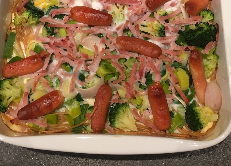Broccoli Tart with Ham