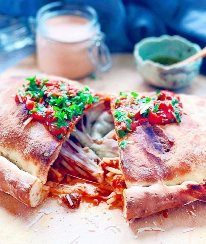 Calzone with Bolognese