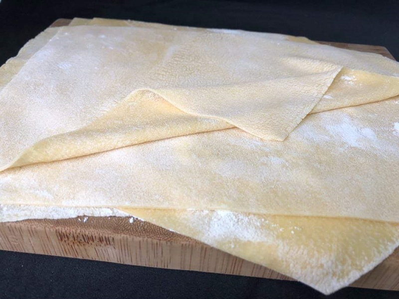 Cannelloni with spinach and halibut