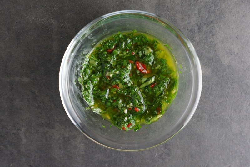 Chimichurri (cold herb sauce from Argentina)