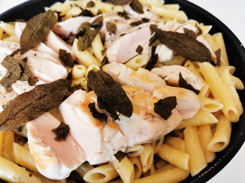 Lemon Pasta with Chicken and Sage