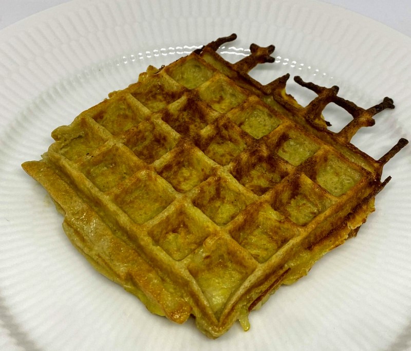 English breakfast waffles